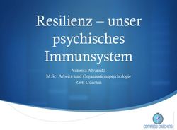 Resilienz - unser psychisches Immunsystem - Vanessa Alvarado M.Sc. Arbeits- und Organisationspsychologie Zert. Coachin - Fokus-Alter