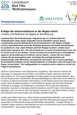 Presseinformation Kollaps der Intensivstationen in der Region droht! Landrat und Mediziner mit Appell an Bevölkerung - Kollaps der ...