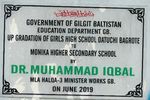 Aufgestockt! Monika Higher Secondary School for Girls in Datuchi / Bagrot Tal, Nordpakistan