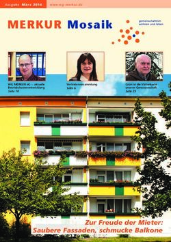 MERKUR Mosaik - Zur Freude der Mieter: Saubere Fassaden, schmucke Balkone - WG Merkur