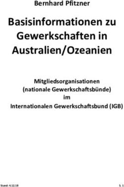 Basisinformationen zu Gewerkschaften in Australien/Ozeanien - Bernhard Pfitzner - Mitgliedsorganisationen