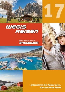 Pr&auml;sentieren Ihre Reisen 2017... aus Freude am Reisen - Mit den bew&auml;hrten Reisen von - Wegis Reisen