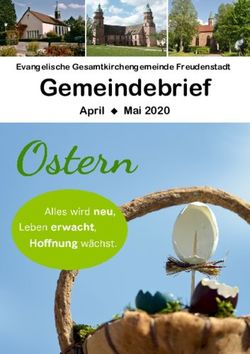 Gemeindebrief April u Mai 2020 - Evangelische Gesamtkirchengemeinde Freudenstadt - Evangelische Kirchengemeinde Freudenstadt