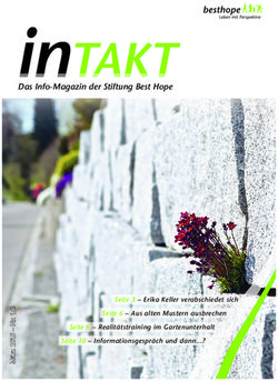 InTAKT Das Info-Magazin der Stiftung Best Hope - Seite 3 - Erika Keller verabschiedet sich