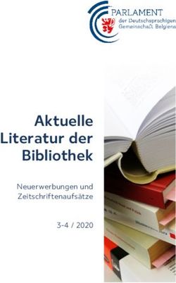 Aktuelle Literatur der Bibliothek - Neuerwerbungen und Zeitschriftenaufs&auml;tze 3-4 / 2020 - Parlament der ...