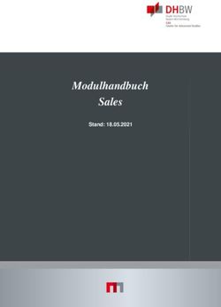 Modulhandbuch Sales Stand: 18.05.2021 - DHBW CAS