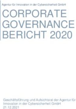 CORPORATE GOVERNANCE BERICHT 2020 - Gesch&auml;ftsf&uuml;hrung und Aufsichtsrat der Agentur f&uuml;r Innovation in der Cybersicherheit GmbH 21.12.2021 - Agentur ...
