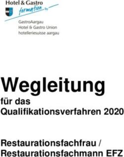 Wegleitung f&uuml;r das Qualifikationsverfahren 2020 Restaurationsfachfrau / Restaurationsfachmann EFZ - GastroAargau