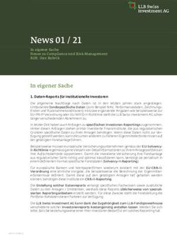 News 01 / 21 - LLB Swiss Investment AG
