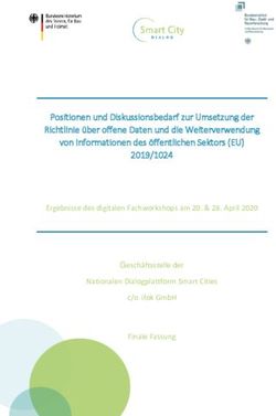 Positionen und Diskussionsbedarf zur Umsetzung der Richtlinie &uuml;ber offene Daten und die Weiterverwendung von Informationen des &ouml;ffentlichen ...