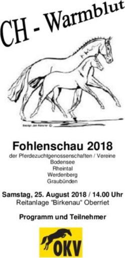 Fohlenschau 2018 Samstag, 25. August 2018 / 14.00 Uhr Programm und Teilnehmer - Reitanlage "Birkenau" Oberriet - Swisshorse