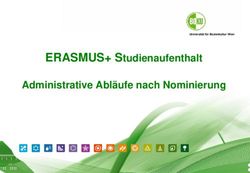 ERASMUS+ Studienaufenthalt Administrative Abl&auml;ufe nach Nominierung - Universit&auml;t f&uuml;r Bodenkultur Wien - BOKU