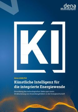 Künstliche Intelligenz für die integrierte Energiewende - dena-ANALYSE Einordnung des technologischen Status quo sowie Strukturierung von ...