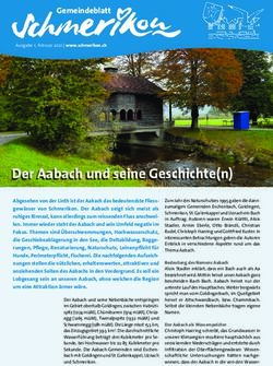 Der Aabach und seine Geschichte(n) - Gemeindeblatt - Gemeinde Schmerikon
