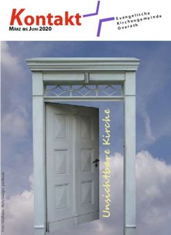 M&auml;rz bis Juni 2020 Kontakt - Evangelische Kirchengemeinde Overath