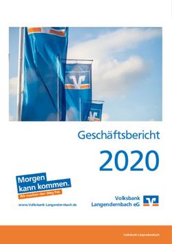 2020 GESCH&Auml;FTSBERICHT - VOLKSBANK LANGENDERNBACH EG EGEG