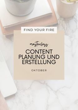 FIND YOUR FIRE - CONTENT PLANUNG UND ERSTELLUNG
