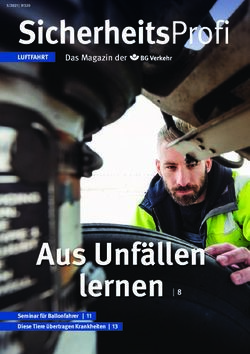 SicherheitsProfi - Aus Unf&auml;llen lernen - Das Magazin der - BG Verkehr