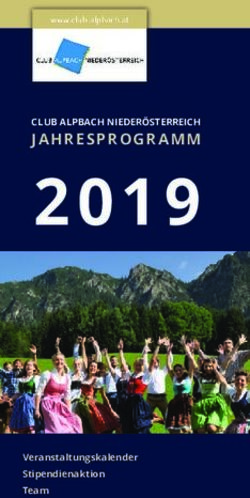 2019 JAHRESPROGRAMM CLUB ALPBACH NIEDER&Ouml;STERREICH - Veranstaltungskalender Stipendienaktion - Club Alpbach Nieder&ouml;sterreich