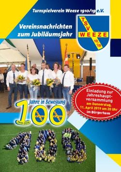 Vereinsnachrichten zum Jubil&auml;umsjahr - Turnspielverein Weeze 1910/19 e.V - TSV Weeze