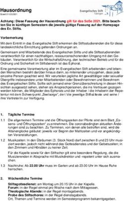 Hausordnung - Evangelisches Stift T&uuml;bingen