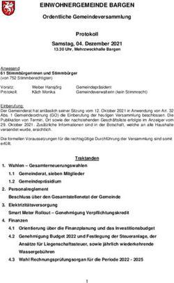 EINWOHNERGEMEINDE BARGEN - Ordentliche Gemeindeversammlung Protokoll Samstag, 04. Dezember 2021 - bargen-be