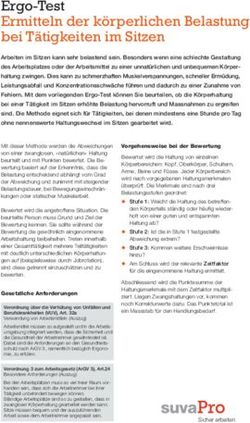 Ergo-Test Ermitteln der körperlichen Belastung bei Tätigkeiten im Sitzen