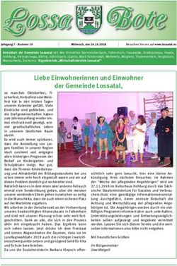LossaLiebe Einwohnerinnen und Einwohner - der Gemeinde Lossatal, Gemeinde ...