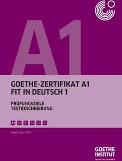 GOETHE-ZERTIFIKAT A1 FIT IN DEUTSCH 1 - PRÜFUNGSZIELE TESTBESCHREIBUNG ...