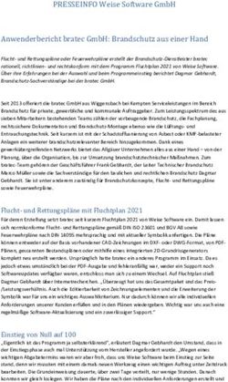 PRESSEINFO WEISE SOFTWARE GMBH ANWENDERBERICHT BRATEC GMBH: BRANDSCHUTZ AUS EINER HAND