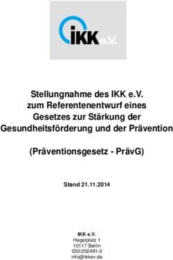 Stellungnahme des IKK e.V. zum Referentenentwurf eines Gesetzes zur Stärkung der Gesundheitsförderung und der Prävention Präventionsgesetz ...