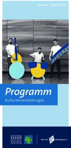 Programm Kulturveranstaltungen - Januar - April 2021 - Kloster Seeon