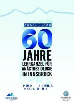 JAHRE IN INNSBRUCK LEHRKANZEL F&Uuml;R AN&Auml;STHESIOLOGIE - Universit&auml;tsklinik f&uuml;r An&auml;sthesie und ...