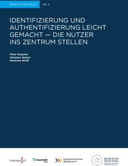 IDENTIFIZIERUNG UND AUTHENTIFIZIERUNG LEICHT GEMACHT - DIE NUTZER INS ZENTRUM STELLEN - BERICHTE DES NEGZ NR. 6 - NEGZ ...