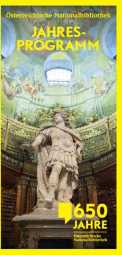 JAHRES-PROGRAMM 2018 - Österreichische Nationalbibliothek