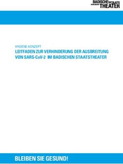 LEITFADEN ZUR VERHINDERUNG DER AUSBREITUNG VON SARS-COV-2 IM BADISCHEN STAATSTHEATER - HYGIENE-KONZEPT - BADISCHES STAATSTHEATER KARLSRUHE