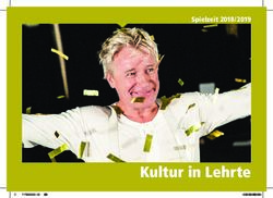 Kultur in Lehrte - Spielzeit 2018/ 2019 - Stadt Lehrte