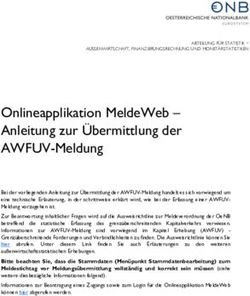 Onlineapplikation MeldeWeb - Anleitung zur &Uuml;bermittlung der AWFUV-Meldung