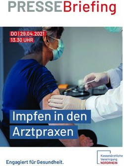 PRESSEBriefi ng - Impfen in den Arztpraxen - DO | 29.04.2021 13.30 UHR - Engagiert f&uuml;r Gesundheit - KV Nordrhein