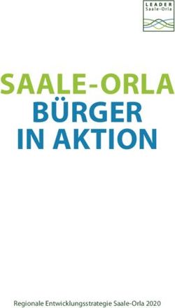 SAALE-ORLA BÜRGER IN AKTION - Regionale Entwicklungsstrategie Saale-Orla 2020 - leader sok