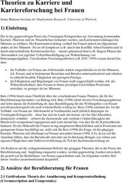 Theorien zu Karriere und Karriereforschung bei Frauen