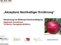 "AKZEPTANZ NACHHALTIGER ERNÄHRUNG" - VERZAHNUNG VON BILDUNG & SCHULVERPFLEGUNG STEPHANIE GRUNDMANN TU BERLIN, FACHGEBIET B!NERLE ...