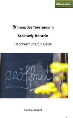 Öffnung des Tourismus in Schleswig-Holstein - Handreichung für Gäste - Stand: 23.08.2021