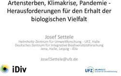 Artensterben, Klimakrise, Pandemie - Herausforderungen für den Erhalt der - ArtenFinder