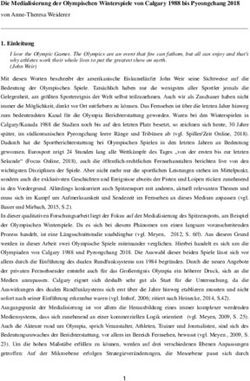 Die Medialisierung der Olympischen Winterspiele von Calgary 1988 bis Pyeongchang 2018 von Anne-Theresa Weiderer 1. Einleitung
