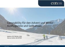 Coronability für den Advent und Winter - Ausflugsziele und Seilbahnen - Webinar, 08. Oktober 2020 Marcus Linford, MA MITHM - Ausflugsziele und ...