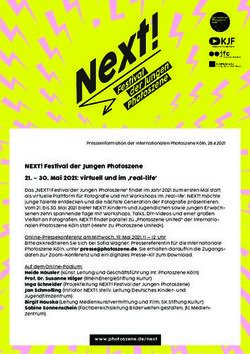 NEXT! Festival der Jungen Photoszene 21 - 30. Mai 2021: virtuell und im real-life'