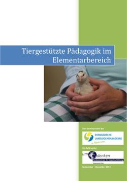 TIERGESTÜTZTE PÄDAGOGIK IM ELEMENTARBEREICH - BAGLOB