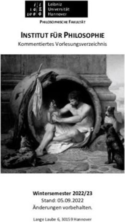 INSTITUT FÜR PHILOSOPHIE - Kommentiertes Vorlesungsverzeichnis - Wintersemester 2022/23
