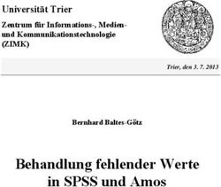 Behandlung fehlender Werte in SPSS und Amos - Universität Trier Zentrum für Informations-, Medien- und Kommunikationstechnologie (ZIMK)